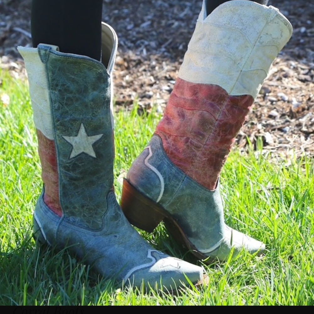 ISO Texas Flag Corral Cowboy Boots